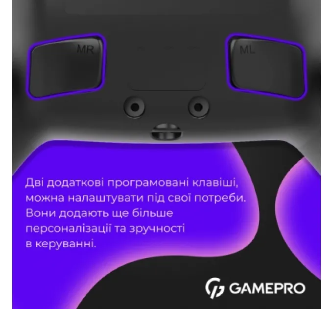 GamePro Геймпад GamePro GPS13B BT 5.3/USB/PC/iOS/Android/PS3/PS4 RGB Black (GPS13B)