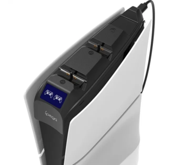 iPega Зарядний пристрій iPega PG-P5S016 Для геймпадів DualSense PS5 Sony PlayStation 5 Slim Black (PG-P5S016)