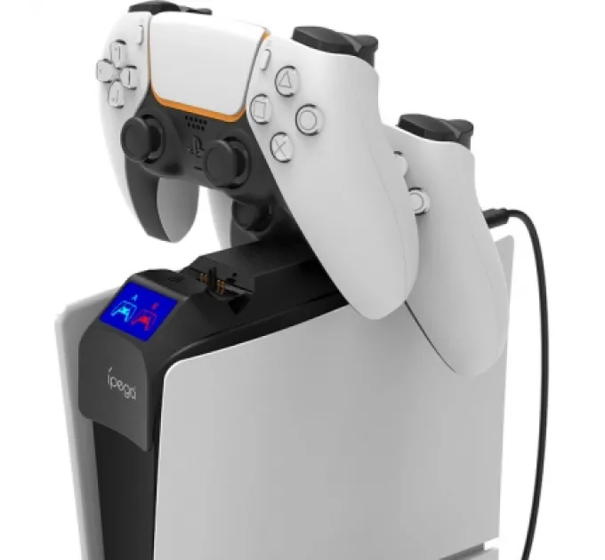 iPega Зарядний пристрій iPega PG-P5S016 Для геймпадів DualSense PS5 Sony PlayStation 5 Slim Black (PG-P5S016)