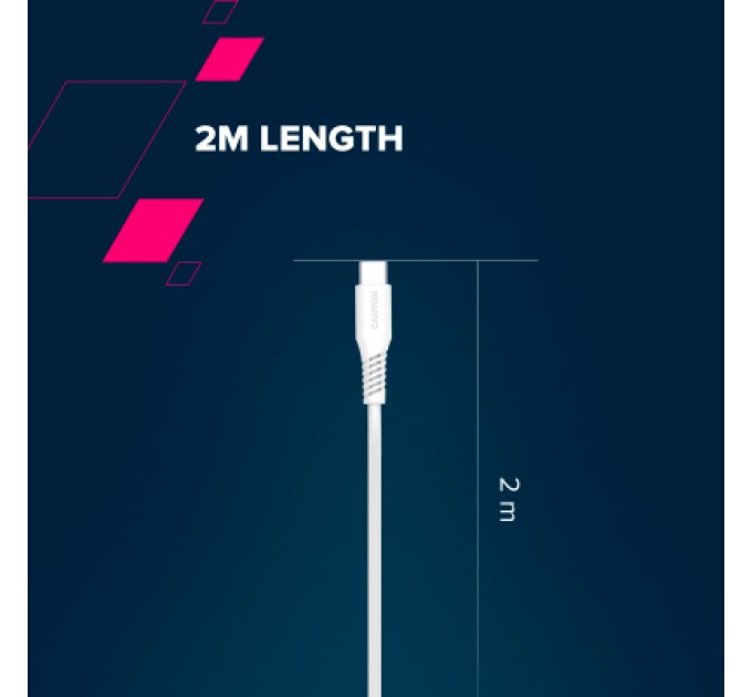 Canyon Дата кабель USB-C to USB-C 2.0m CC60SC 60W White Canyon (CNS-CC60SC20W)