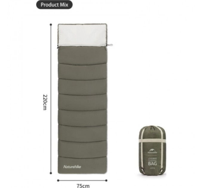 Naturehike Спальний мішок Naturehike LD250 CNK2300SD016, темно-зелений (6976023921797)