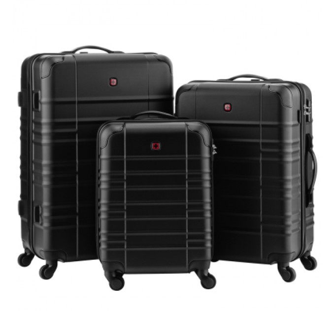Wenger Набір валіз Wenger Amplar 3 в 1 (S,M,L) пластик, 4 колеса, чорний (653149)