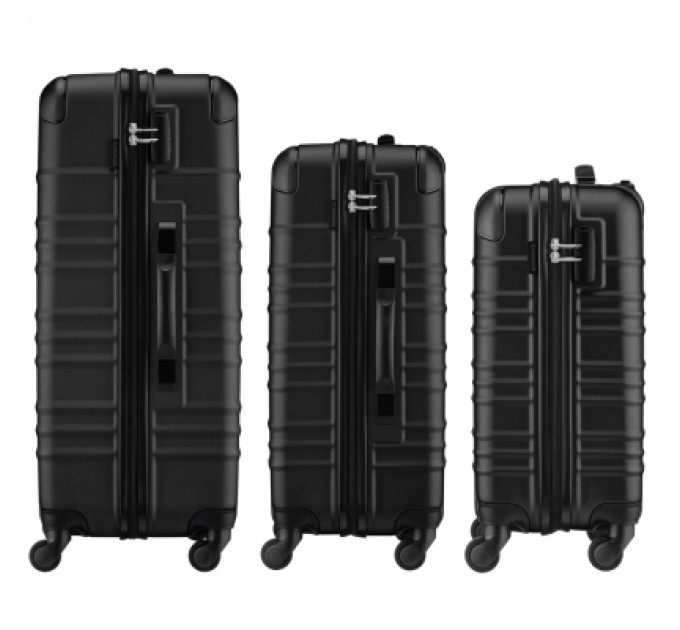 Wenger Набір валіз Wenger Amplar 3 в 1 (S,M,L) пластик, 4 колеса, чорний (653149)