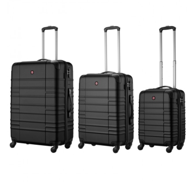 Wenger Набір валіз Wenger Amplar 3 в 1 (S,M,L) пластик, 4 колеса, чорний (653149)
