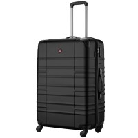 Валіза Wenger Amplar, велика, пластик, 4 колеса, чорна (653140)