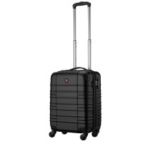 Валіза Wenger Amplar, мала, пластик, 4 колеса, чорна (653143)
