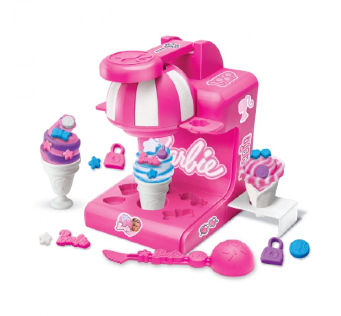 Cra-Z-Art Набір для творчості Cra-Z-Art Barbie Тісто для ліплення, Магазин морозива з формами, набір 8 од (34040CRA)