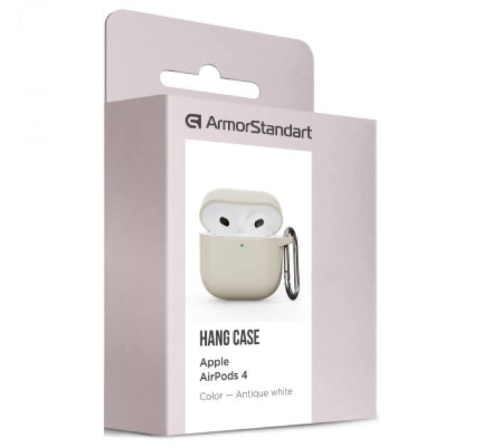 Armorstandart Чохол для навушників Armorstandart Hang Case для Apple AirPods 4 Antique white (ARM81279)