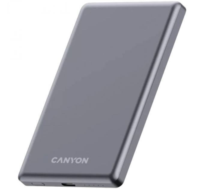 Canyon Батарея універсальна Canyon 5000mAh OnPower 505 slim Magsafe PD/20W Dark Grey (CNS-CPB505DG)