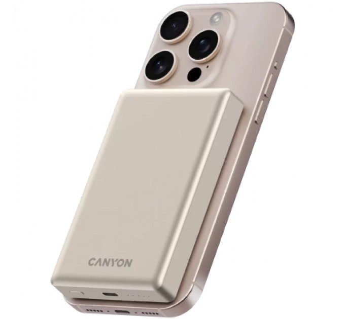 Canyon Батарея універсальна Canyon 10000mAh OnPower 510 slim Magsafe PD/20W Beige (CNS-CPB510BE)