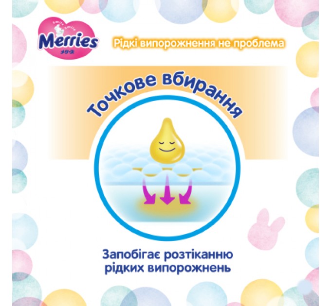 Merries Підгузки Merries розмір M (6-11 кг) 56 шт (4901301418999)