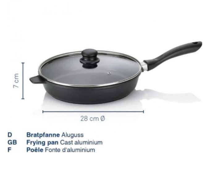 Kela Сковорода Kela Gabor з кришкою та захистом, 28 см (10041)