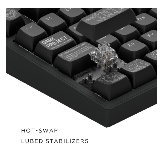 Dark Project Клавіатура Dark Project ALU81 Terra Nova PBT RGB Mech G3MS Moonstone Black (DPKB_NOVA_81_ANSI_BLACK_UA)