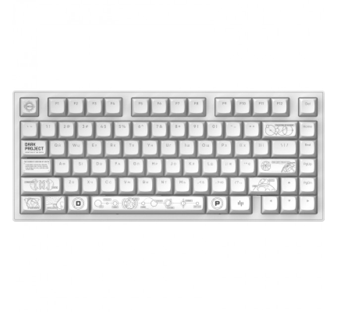 Dark Project Клавіатура Dark Project ALU81 Terra Nova PBT RGB Mech G3MS Moonstone White (DPKB_NOVA_81_ANSI_WHITE_UA)