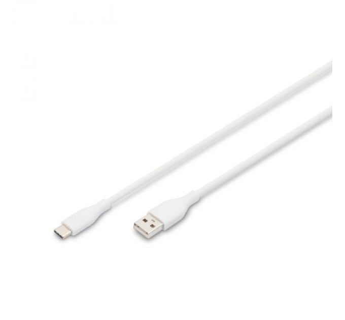 Digitus Дата кабель USB 2.0 AM to Type-C 2.0m 60W white Digitus (AK-300340-020-W)