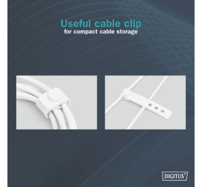 Digitus Дата кабель USB 2.0 AM to Type-C 2.0m 60W white Digitus (AK-300340-020-W)
