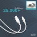 Digitus Дата кабель USB 2.0 AM to Type-C 2.0m 60W white Digitus (AK-300340-020-W)