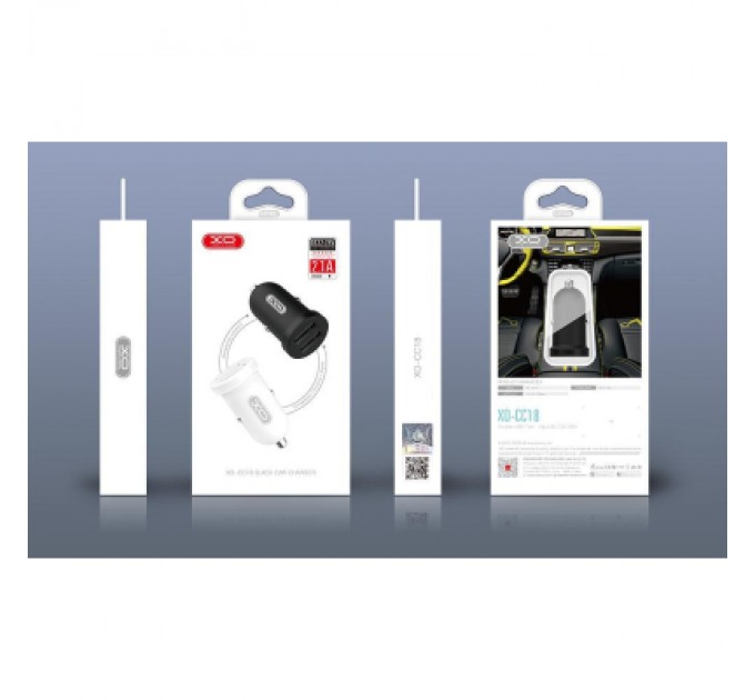 XO Зарядний пристрій XO CC18 2.1A/2 USB Black (XO-CC18-BK)