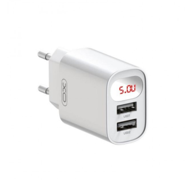 XO Зарядний пристрій XO L95 (2USB/2.4A) + USB - Lightning White (XO-L95-L)