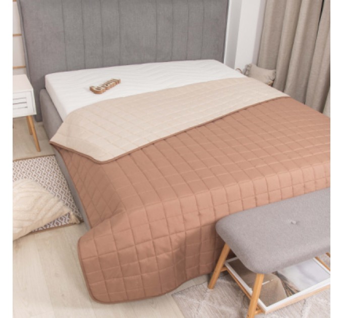 Viluta Покривало Viluta стьобане двустороннє Дует Капучино 210х240 (duet_kapucino_210x240)