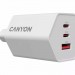 Canyon Зарядний пристрій Canyon HEXAGON 65 GaN 65W 2xPD 1xQC EU White (CND-CHAHEX65W)