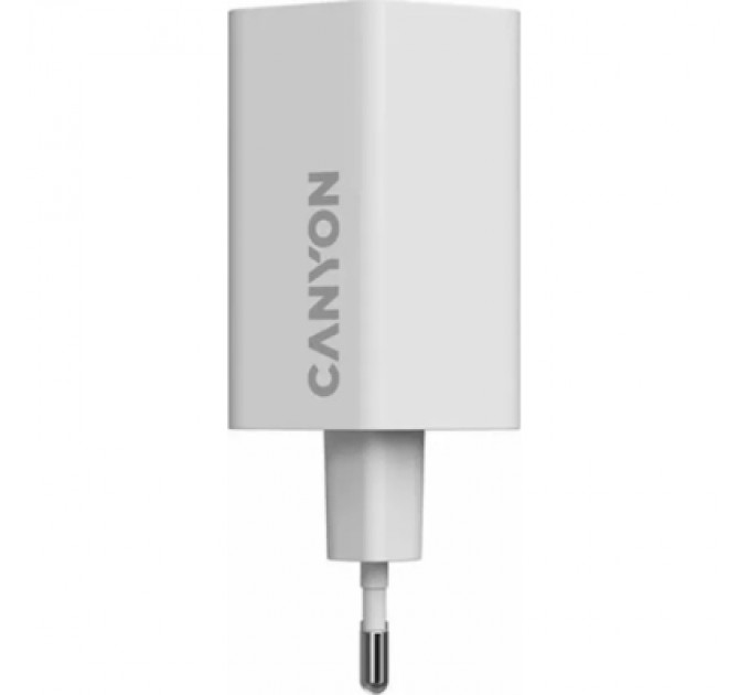 Canyon Зарядний пристрій Canyon HEXAGON 65 GaN 65W 2xPD 1xQC EU White (CND-CHAHEX65W)