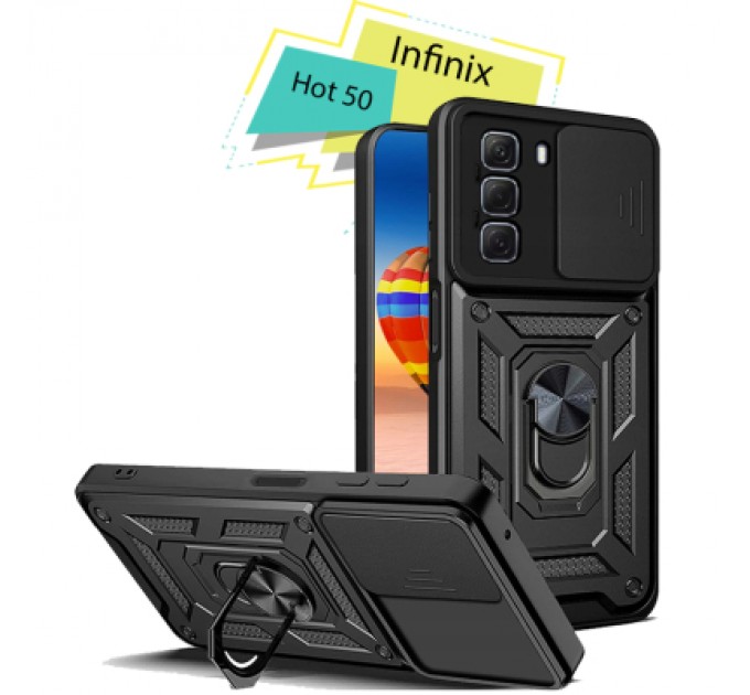 BeCover Чохол до мобільного телефона BeCover Military Infinix Hot 50 (X6720) Black (713046)