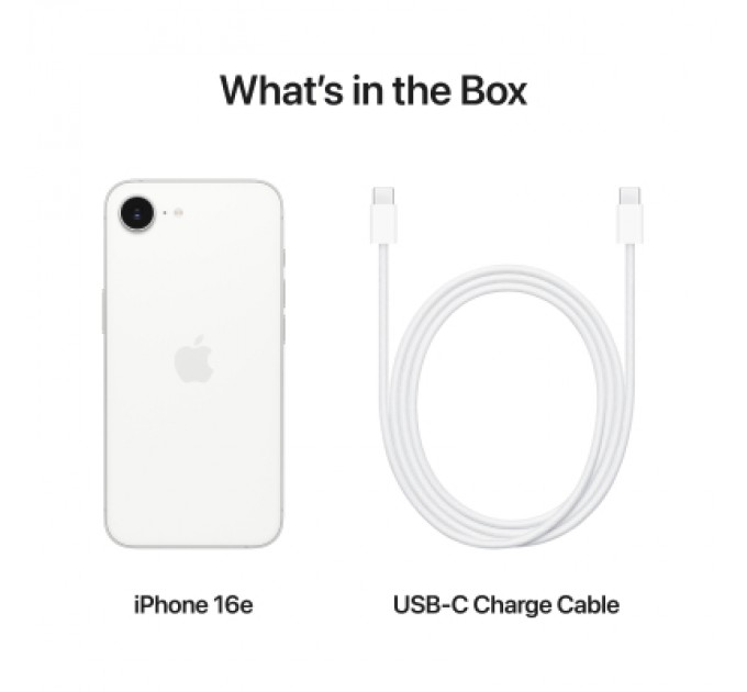 Apple Мобільний телефон Apple iPhone 16e 128GB White (MD1R4)