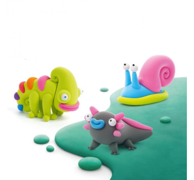 Lipaka Набір для творчості Lipaka пластилину, Хамелеон, Гастропода, Аксолотль (60049-UA01)