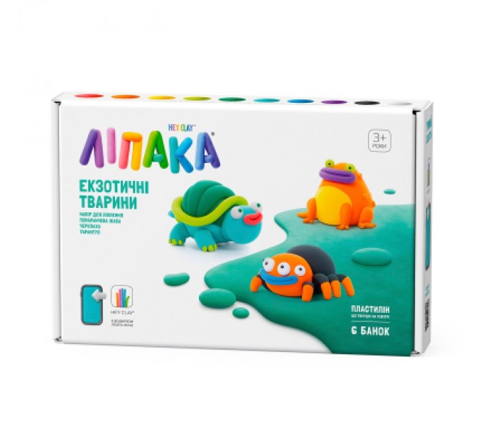 Lipaka Набір для творчості Lipaka пластилину, Тарантул, Черепаха, Помаранчева жаба (60050-UA01)