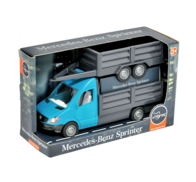 Tigres Спецтехніка Tigres Mercedes-Benz Sprinter бортовий з причіпом (ціан) (39668)