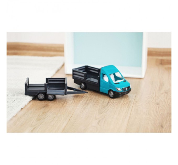 Tigres Спецтехніка Tigres Mercedes-Benz Sprinter бортовий з причіпом (ціан) (39668)