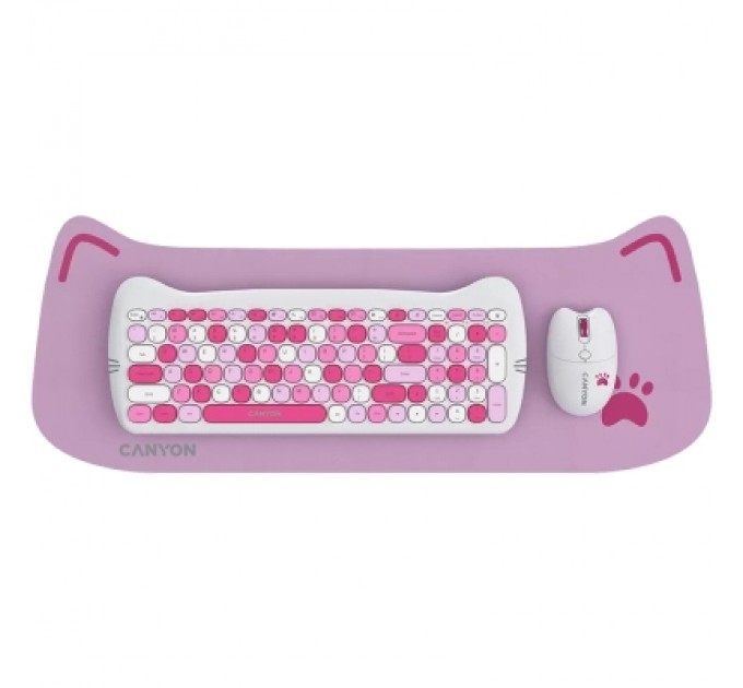 Canyon Комплект Canyon HSET-W6 Kitty Edition Wireless UA Pink (CNS-HSETW6PK)