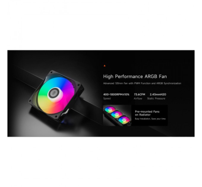 PcCooler Система рідинного охолодження PcCooler DA360 ARGB BK