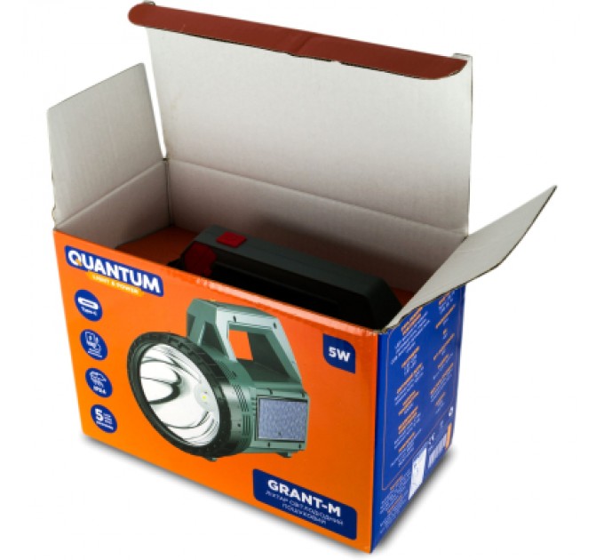 Quantum Ліхтар Quantum QM-FL1052 GRANT-M 5W LED Type-C/Solar/Power Bank (QM-FL1052)