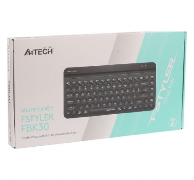 A4Tech Клавіатура A4Tech FBK30 Wireless/Bluetooth Black (4711421972499)