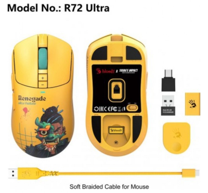 A4Tech Мишка A4Tech Bloody R72 Ultra Wireless Renegade Sunset (4711421001267)