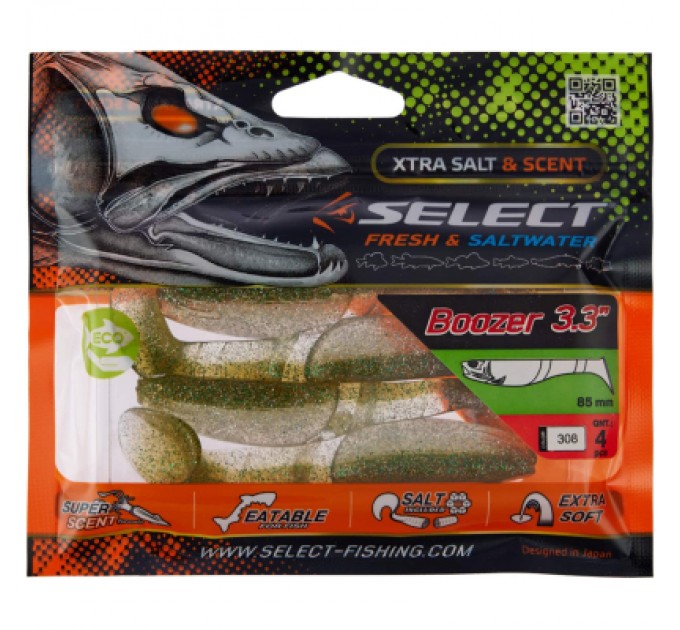 Select Силікон рибальський Select Boozer 3.3" 308 (4 шт/уп) (1870.71.52)