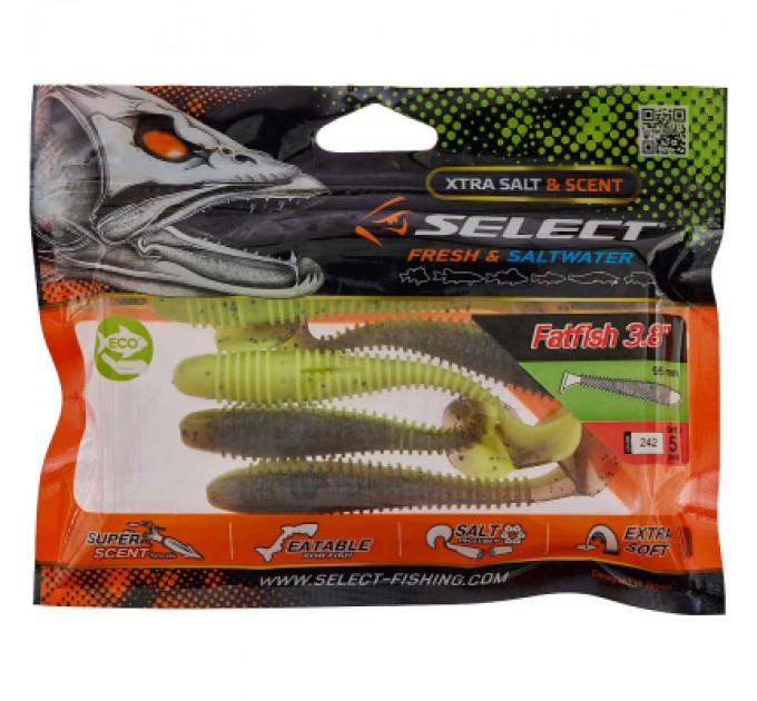 Select Силікон рибальський Select FatFish 3.8" 242 (5 шт/уп) (1870.72.06)