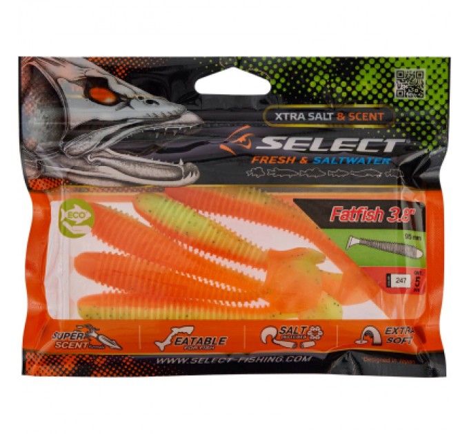 Select Силікон рибальський Select FatFish 3.8" 247 (5 шт/уп) (1870.72.08)