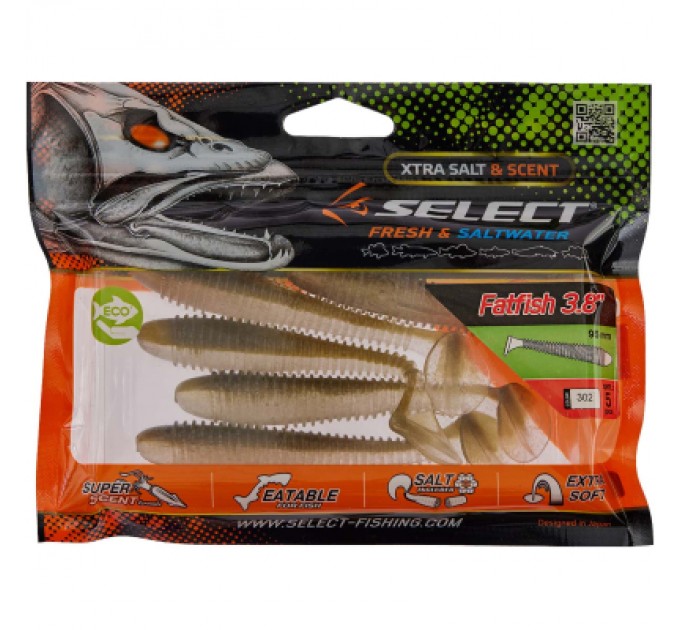 Select Силікон рибальський Select FatFish 3.8" 302 (5 шт/уп) (1870.72.10)