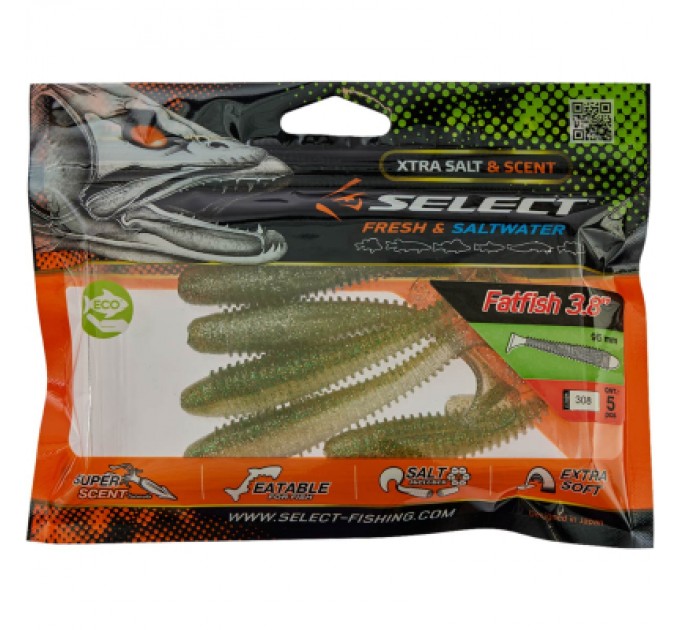 Select Силікон рибальський Select FatFish 3.8" 308 (5 шт/уп) (1870.72.12)