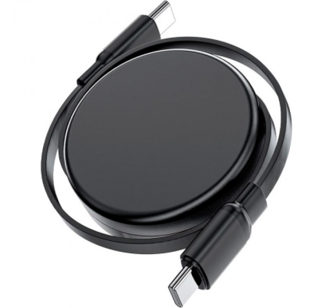 Acefast Дата кабель USB-C to USB-C 0.8m 60W dual retraction C13-03 Black Acefast (6974316280132)
