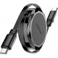 Acefast Дата кабель USB-C to USB-C 0.8m 60W dual retraction C13-03 Black Acefast (6974316280132)
