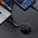 Acefast Дата кабель USB-C to USB-C 0.8m 60W dual retraction C13-03 Black Acefast (6974316280132)