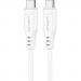 Acefast Дата кабель USB-C to USB-C 1.2m 3A TPE C3-03 White Acefast (6974316280859)