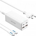 Vention Зарядний пристрій Vention 4xUSB 100W (2xUSB-C+2xUSB-A) PD3.0/QC 3.0/GaN White (FBSWG-EU)