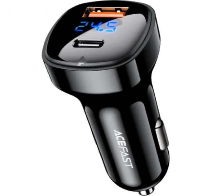 Acefast Зарядний пристрій Acefast 2xUSB 66W (USB-C + USB-A) B4 with digital display (6974316280392)
