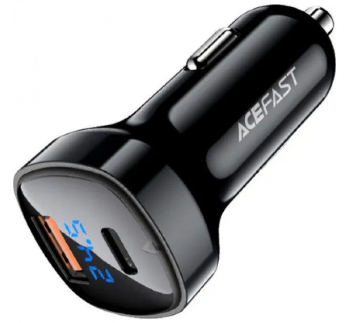 Acefast Зарядний пристрій Acefast 2xUSB 66W (USB-C + USB-A) B4 with digital display (6974316280392)