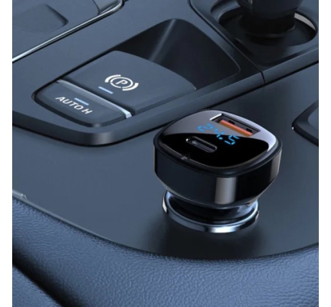 Acefast Зарядний пристрій Acefast 2xUSB 66W (USB-C + USB-A) B4 with digital display (6974316280392)